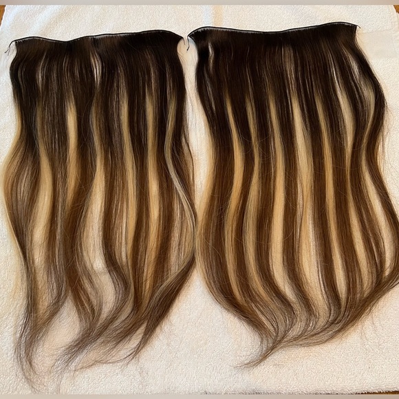 NEW Halocouture Hand Tied Weft Extensions 20” Balayage Color B4/27 Human Hair - Picture 3 of 9